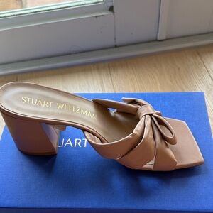 Stuart Weitzman Tan Bow Heels